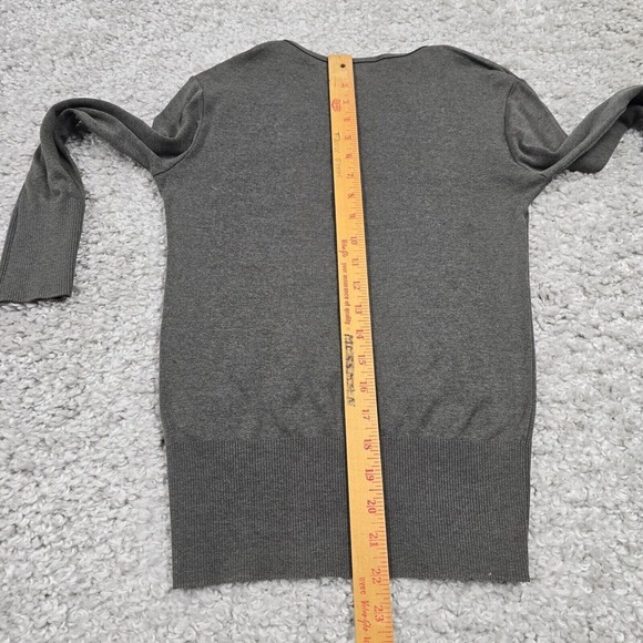 Ralph Lauren Black Label Womens Pullover Top Medium Grey Stretch Knit Minimalist - Picture 10 of 12